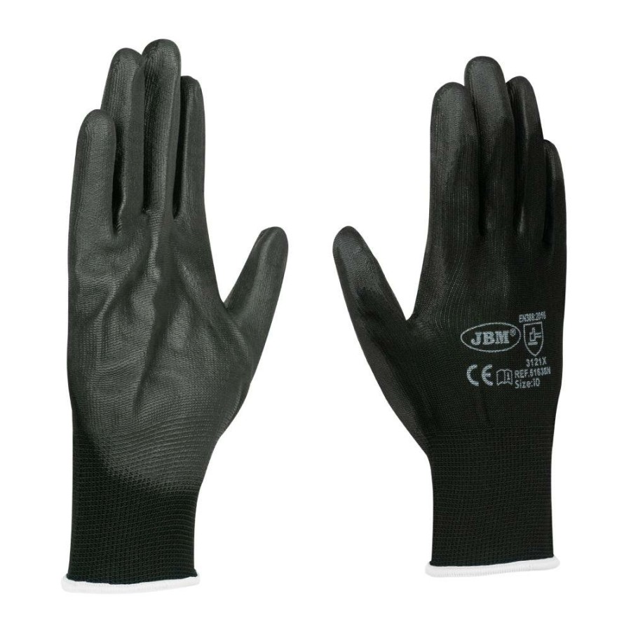 Kit Emergencia Y Seguridad JBM | Guantes Con La Palma Reforzada De Poliuretano T.9 Nuevo Modelo