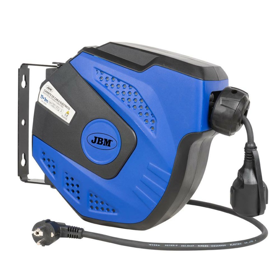 Herramientas Electricas JBM | Carrete De Cable Electrico 12M - Azul