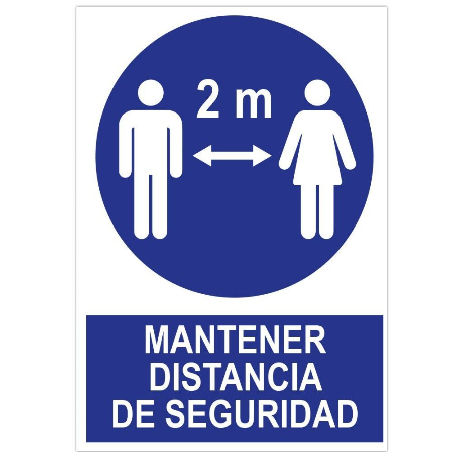 Proteccion Y Seguridad JBM | Poster Cartulina A3 Con "Mantener La Distancia De Seguridad"