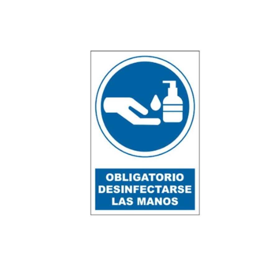 Proteccion Y Seguridad JBM | Cartel De Obligatoriedad - Desinfeccion De Manos