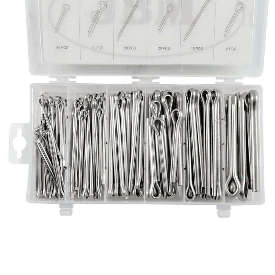 Consumibles JBM | Estuche De Pasadores De Aletas Inox (144Pcs)