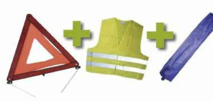 Kit Emergencia Y Seguridad JBM | Kit Emergencia Bolsa Mini Azul+Triangulo+Chaleco