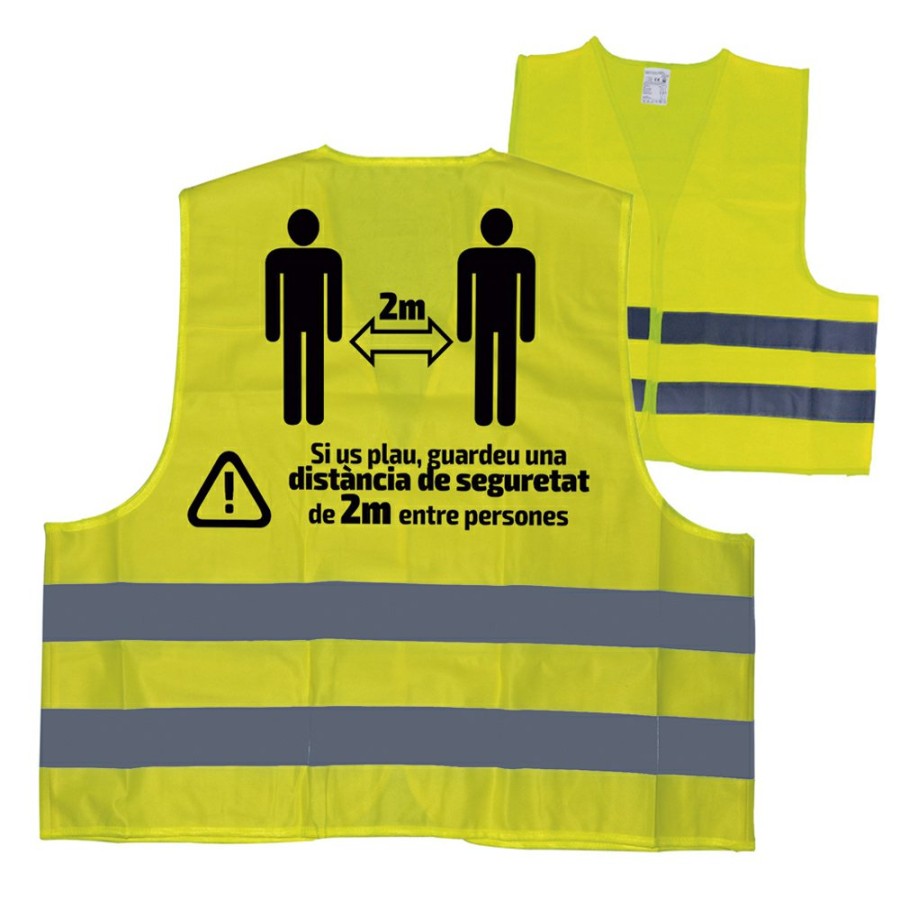 Proteccion Y Seguridad JBM | Chaleco De Alta Visibilidad Serigrafiado - 2 Metros - Ca