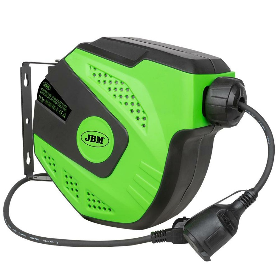 Herramientas Electricas JBM | Carrete De Cable Electrico - 12M - Verde