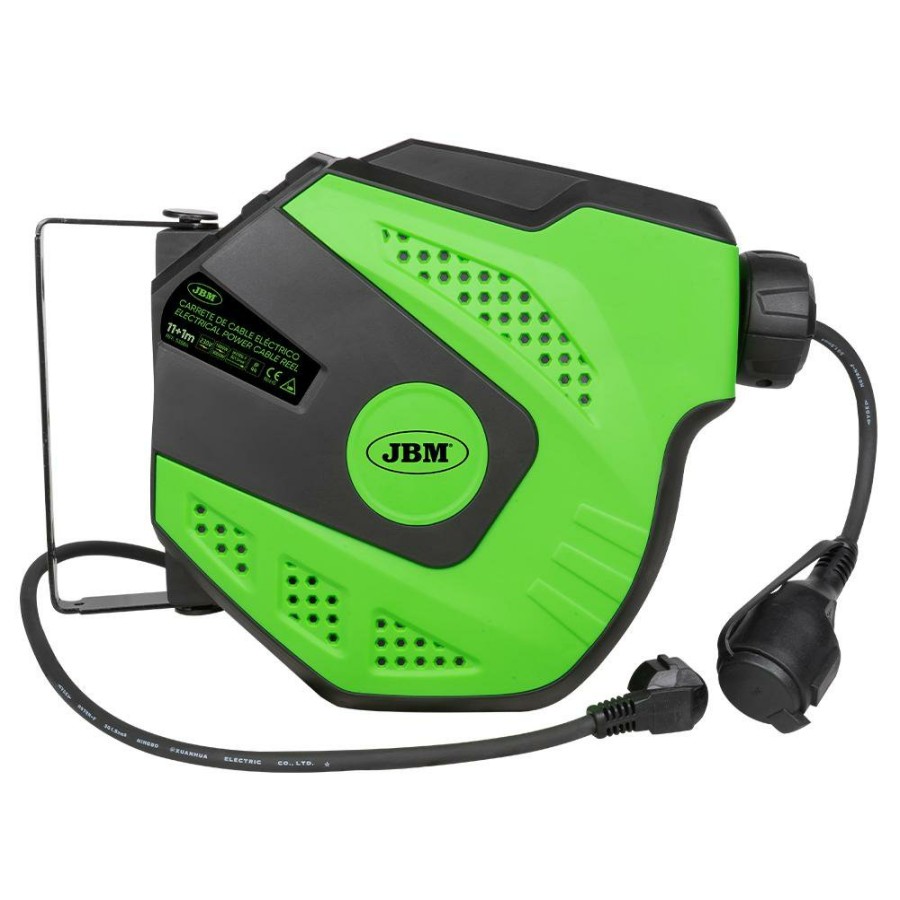 Herramientas Electricas JBM | Carrete De Cable Electrico - 12M - Verde