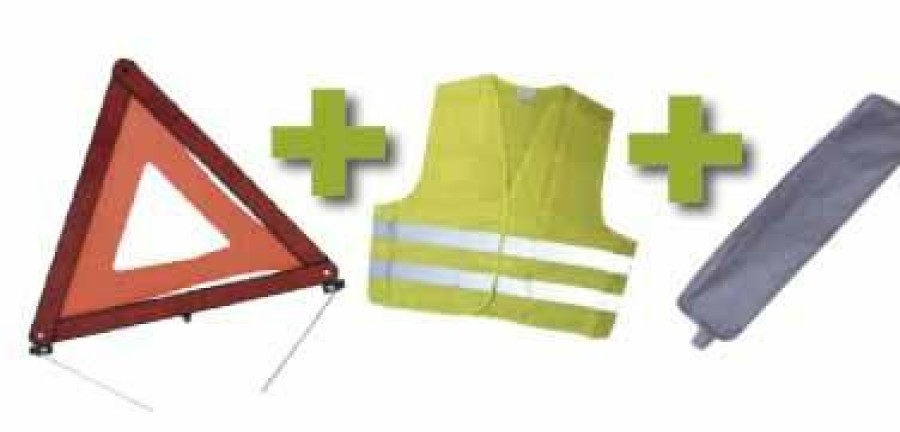 Kit Emergencia Y Seguridad JBM | Kit Emergencia Bolsa Gris Ribete+Triangulo+Chaleco