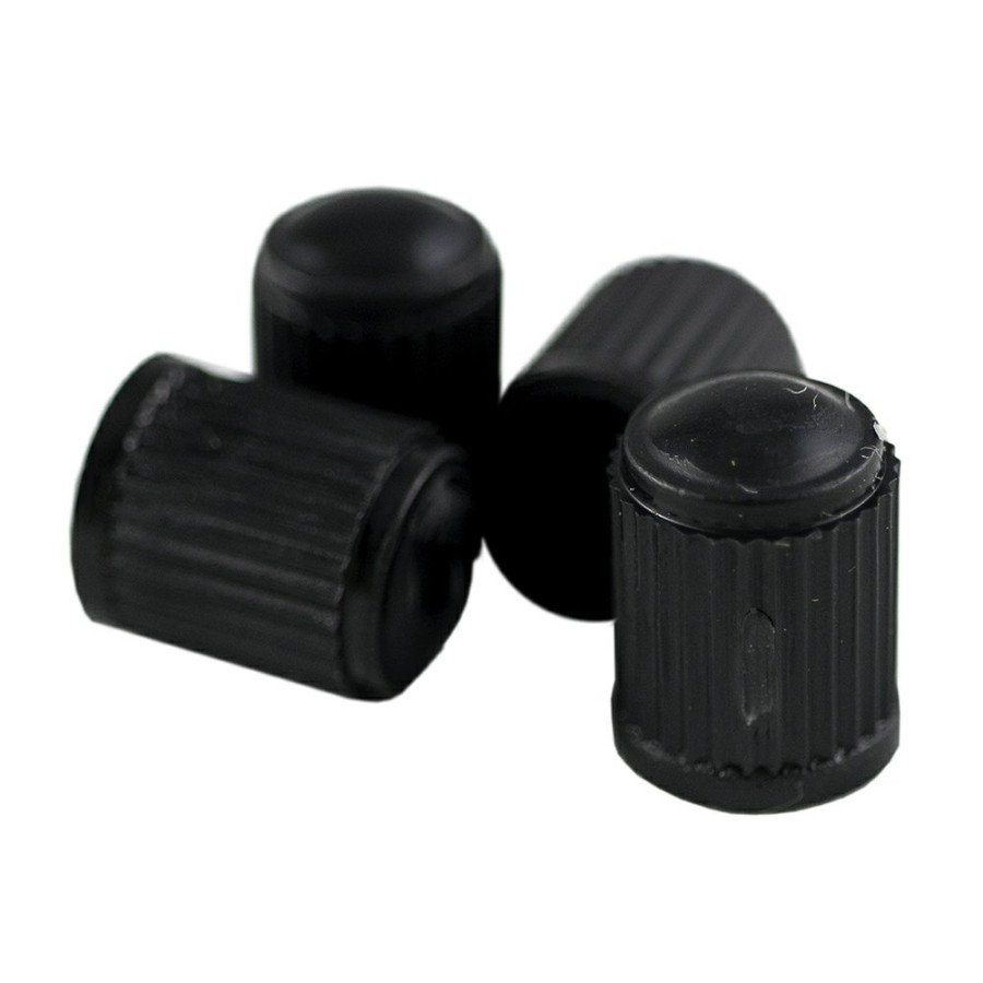 Accesorios JBM | Set De 4 Tapones De Plastico Negros Para Valvula Neumatico